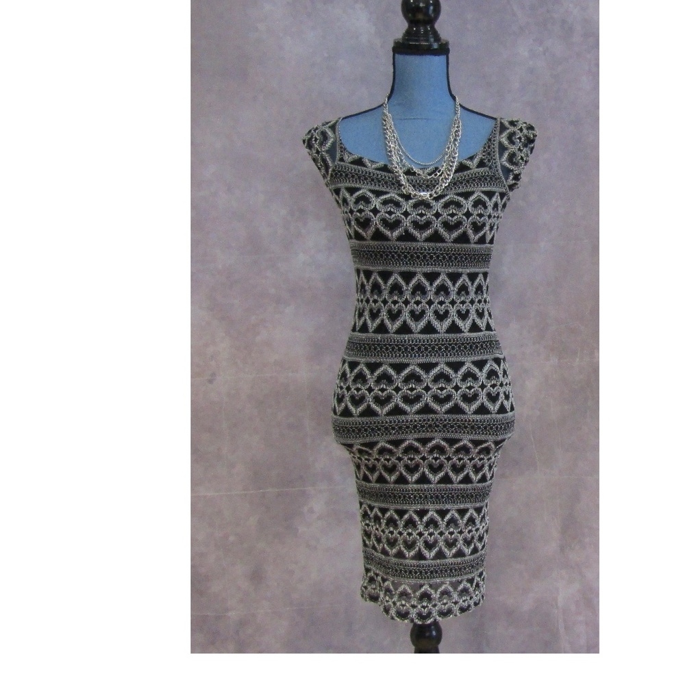 Hugo Buscati Collection Heart Knit Dress Size XS